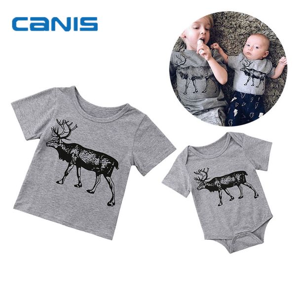2018 brand new big litter brother family matching sets summer casual romper short sleeve animal print grey t-shirts romper, Blue
2018 brand new big litter brother family matching sets summer casual romper short sleeve animal print grey t-shirts romper, Blue