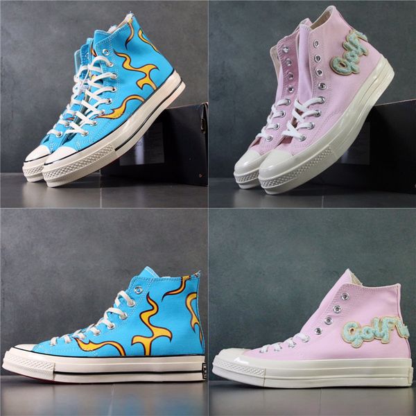2020 golf le fleur x chuck 70 chenille flames hi men women star skateborad shoes fashion glf 1970 high pink blue canvas sneakers, Black
2020 golf le fleur x chuck 70 chenille flames hi men women star skateborad shoes fashion glf 1970 high pink blue canvas sneakers, Black