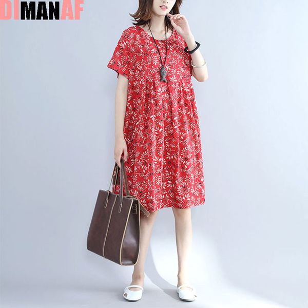 DIMANAF Plus Size Summer Style Dress Women Linen Floral Female Casual Dress Beach Midi Sweet Loose Large Size Costume 4XL
DIMANAF Plus Size Summer Style Dress Women Linen Floral Female Casual Dress Beach Midi Sweet Loose Large Size Costume 4XL