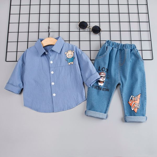 autumn kids clothes baby boys clothes casual long sleeve cartoon pig print blouse +denim pants trouser set new, White
autumn kids clothes baby boys clothes casual long sleeve cartoon pig print blouse +denim pants trouser set new, White