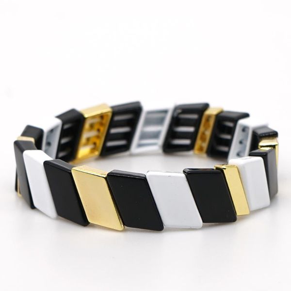 kelitch colorblock stripe tile bracelets trendy couple lovers enamel tile stacking stretch wrap bracelets bangles summer jewelry, Black
kelitch colorblock stripe tile bracelets trendy couple lovers enamel tile stacking stretch wrap bracelets bangles summer jewelry, Black
