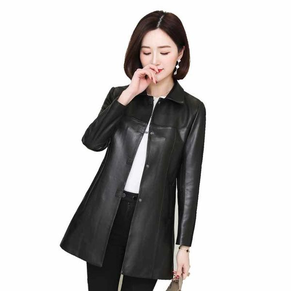 2019 new autumn winter plus size 6xl women casual slim midi genuine leather jacket female real sheepskin coat veste femme r248, Black
2019 new autumn winter plus size 6xl women casual slim midi genuine leather jacket female real sheepskin coat veste femme r248, Black