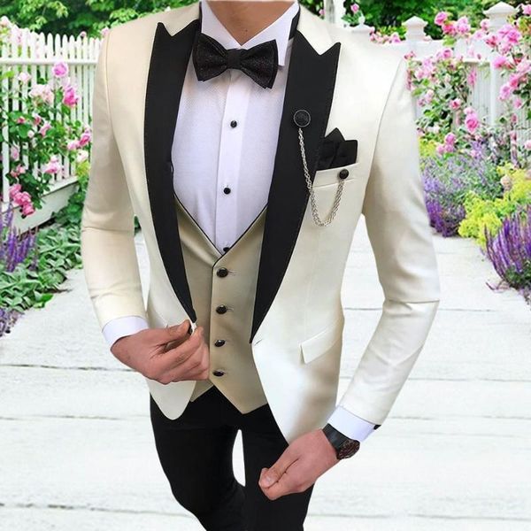 aesido designer men's suits slim fit 3 piece solid prom tuxedos business blazer+vest+pants for wedding groomsmen 2020, White;black
aesido designer men's suits slim fit 3 piece solid prom tuxedos business blazer+vest+pants for wedding groomsmen 2020, White;black