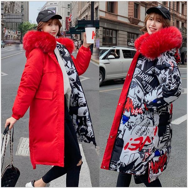 both two sides can be wore 2019 women winter jacket with fur hooded long female coat cotton padded warm womens parkas r256, Tan;black
both two sides can be wore 2019 women winter jacket with fur hooded long female coat cotton padded warm womens parkas r256, Tan;black