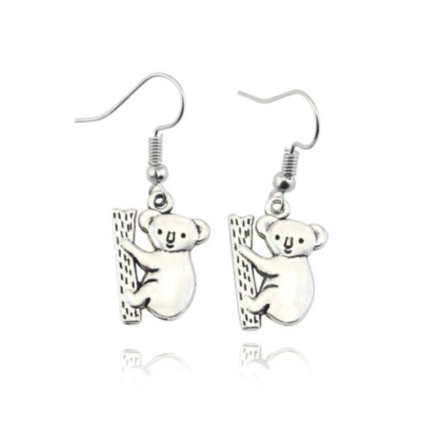 new small animal koala bear earrings cute sloth little fresh girl pendant earrings, Golden;silver
new small animal koala bear earrings cute sloth little fresh girl pendant earrings, Golden;silver