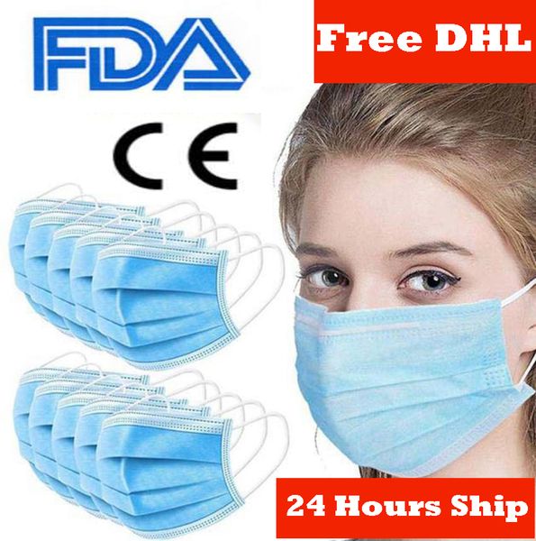 dhl ship профессиональная антипылевая одноразовая маска для лица 50шт pm2.5 одноразовая kn95 ffp2 уровень эластичный рот мягкая дышащая маск