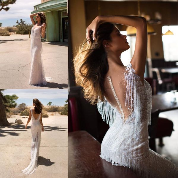 luxury shiny tassel a line wedding dresses beach sheer jewel neck full sequins bridal gowns illusion boho women dresses, White
luxury shiny tassel a line wedding dresses beach sheer jewel neck full sequins bridal gowns illusion boho women dresses, White