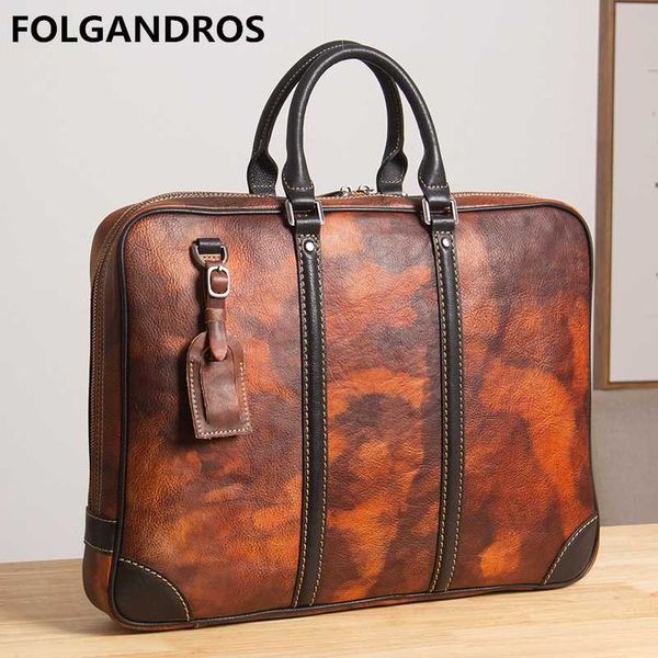 2020 brand genuine leather briefcases men's designer handmade vintage business document briefcase cowhide hand bag 
2020 brand genuine leather briefcases men's designer handmade vintage business document briefcase cowhide hand bag