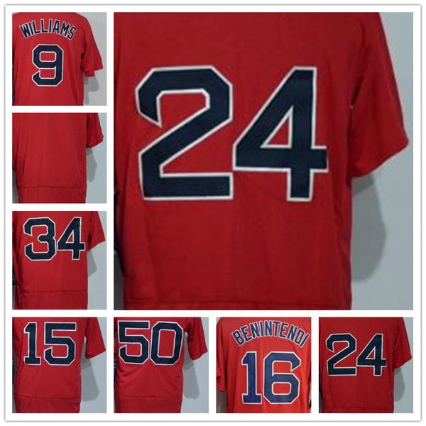 2018 men's 9 ted williams 16 benintendi #24 #34 #15 #50 red cool baseball jerseys hongwa, Blue;black
2018 men's 9 ted williams 16 benintendi #24 #34 #15 #50 red cool baseball jerseys hongwa, Blue;black
