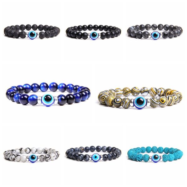 8 mm natural lapis lazuli beads bracelets for couples blue cartoon evil eye bracelet women jewelry birthday gift homme bangle, Black
8 mm natural lapis lazuli beads bracelets for couples blue cartoon evil eye bracelet women jewelry birthday gift homme bangle, Black
