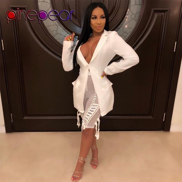 long sleeve backless blazer women white/black open back belt fashion long coat trend
long sleeve backless blazer women white/black open back belt fashion long coat trend