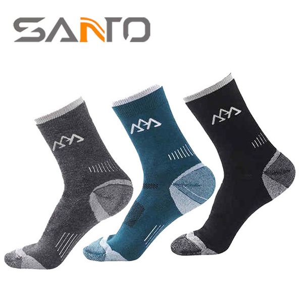 3 pairs/lot santo men hiking socks winter merino wool thicken warm elastic sweat camping outdoor running sports socks, Black
3 pairs/lot santo men hiking socks winter merino wool thicken warm elastic sweat camping outdoor running sports socks, Black