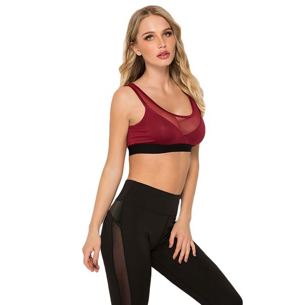woman fitness bra mesh padded running vests mesh workout sports tank wire push up running vest, Red;black
woman fitness bra mesh padded running vests mesh workout sports tank wire push up running vest, Red;black