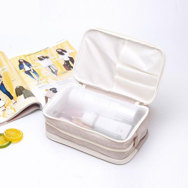 cosmetic bag double layer waterproof canvas toilet bag storage quadrate portable travel makeup with handle
cosmetic bag double layer waterproof canvas toilet bag storage quadrate portable travel makeup with handle