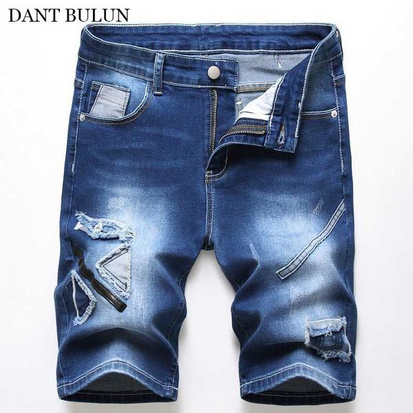 summer jeans men patchwork elastic short pants rpped jeans for men denim shorts male casual cotton blue homme stretchy
summer jeans men patchwork elastic short pants rpped jeans for men denim shorts male casual cotton blue homme stretchy