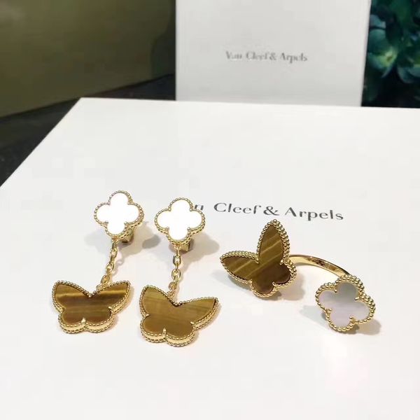 Top brass materialflower+ butterfly shape dangle earring with nature black agate and tiger stone for women and girl friend jewelry gift bra
Top brass materialflower+ butterfly shape dangle earring with nature black agate and tiger stone for women and girl friend jewelry gift bra