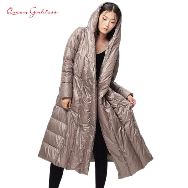 2017 winter new women's 90% white duck down novel style light ultra-long down jacket large size s-7xl, Black
2017 winter new women's 90% white duck down novel style light ultra-long down jacket large size s-7xl, Black