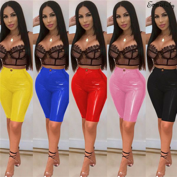 summer high elasticity pu leather exotic pants solid skinny shorts women fashion bodycon high waist shorts, Black;white
summer high elasticity pu leather exotic pants solid skinny shorts women fashion bodycon high waist shorts, Black;white