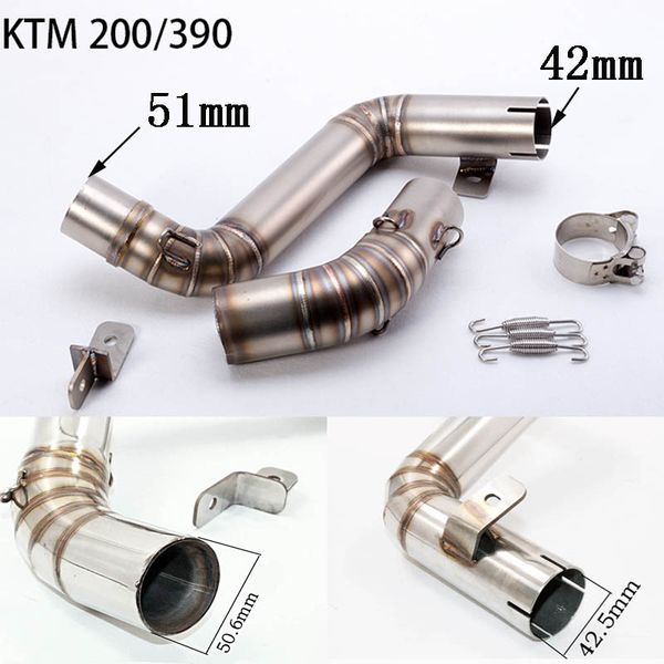 51mm motorcycle exhaust escape middle link pipe for duke 125 2011 - 2015 duke 200 2012- 2016 390 2013 - 2016 slip-on
51mm motorcycle exhaust escape middle link pipe for duke 125 2011 - 2015 duke 200 2012- 2016 390 2013 - 2016 slip-on