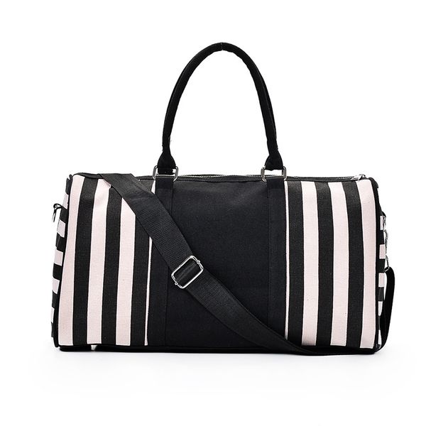 fashion handbags black pink canvas stripe travel duffel bags sports big capacity shoulder bag 44*24*22cm
fashion handbags black pink canvas stripe travel duffel bags sports big capacity shoulder bag 44*24*22cm