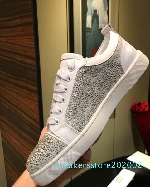 new 2019 designer sneakers red bottom shoe low cut suede spike shoes for men and women shoes party wedding crystal leather sneakers c01 s02, Black
new 2019 designer sneakers red bottom shoe low cut suede spike shoes for men and women shoes party wedding crystal leather sneakers c01 s02, Black