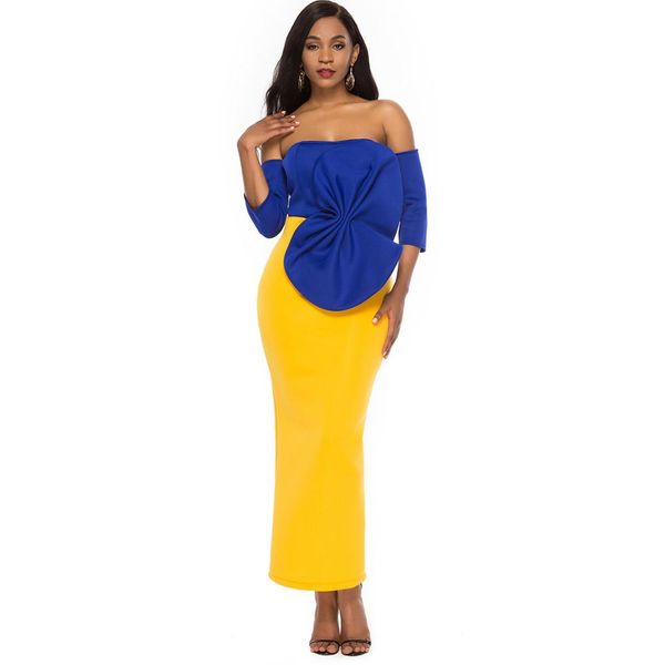doragrace new fashion off the shoulder half sleeve women dress long maxi dresses solid evening party gowns, White;black
doragrace new fashion off the shoulder half sleeve women dress long maxi dresses solid evening party gowns, White;black