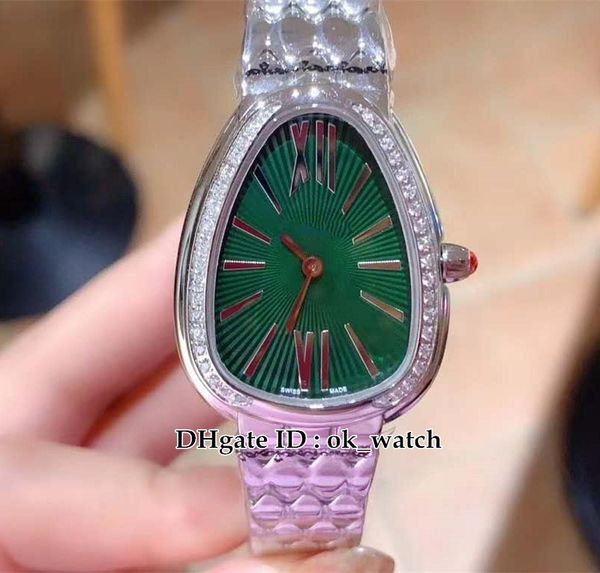 new 33mm serpenti seduttori diamond bezel 103361 103148 quartz womens watch green dial steel case stainless steel hand ladies watches, Slivery;brown
new 33mm serpenti seduttori diamond bezel 103361 103148 quartz womens watch green dial steel case stainless steel hand ladies watches, Slivery;brown