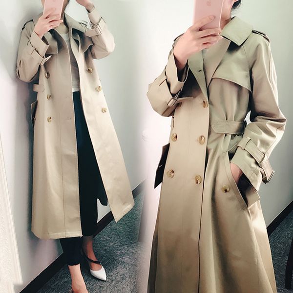 casual 2019 knee-length chic thin coat solid color elegant women windbreaker with belt lapel long sleeve, Tan;black
casual 2019 knee-length chic thin coat solid color elegant women windbreaker with belt lapel long sleeve, Tan;black