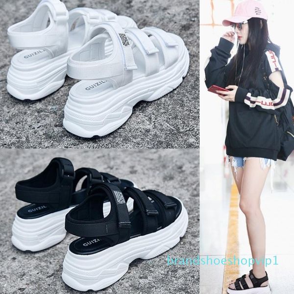 crystal2019 woman xialiangxie fairy the wind all-match seaside motion thick bottom muffin beach shoes, Black
crystal2019 woman xialiangxie fairy the wind all-match seaside motion thick bottom muffin beach shoes, Black