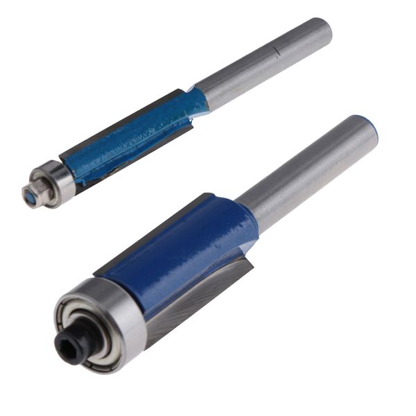 2pcs 1/4 shank flush trim extra bearing router bit woodworking cutter, 8mm & 1/2 inch cutting dia
2pcs 1/4 shank flush trim extra bearing router bit woodworking cutter, 8mm & 1/2 inch cutting dia