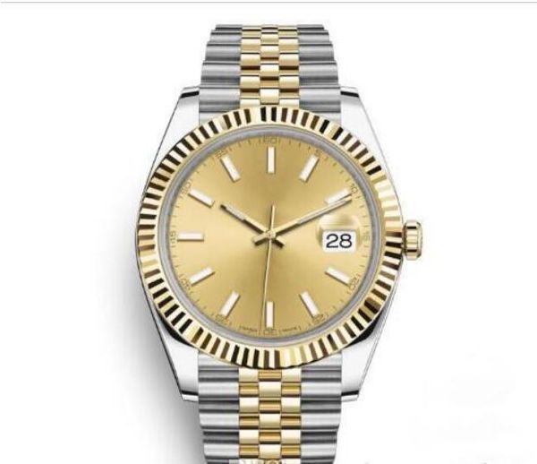 41mm mens watch sports automatic mechanical wristwatches two tone gold dial designer wristwatch reloj fashion dress casual watches simple, Slivery;brown
41mm mens watch sports automatic mechanical wristwatches two tone gold dial designer wristwatch reloj fashion dress casual watches simple, Slivery;brown