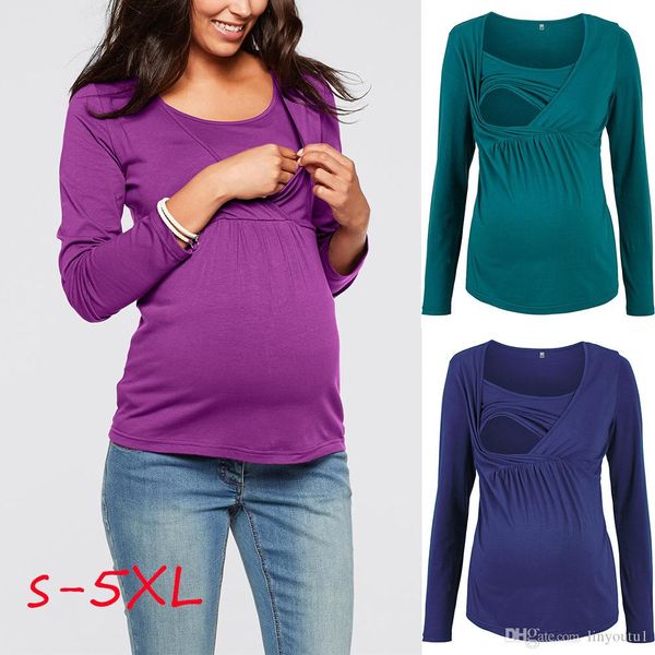 maternity breastfeeding clothes women's maternity nursing wrap long sleeves double layer blouse t-shirt 2020 sale, White
maternity breastfeeding clothes women's maternity nursing wrap long sleeves double layer blouse t-shirt 2020 sale, White