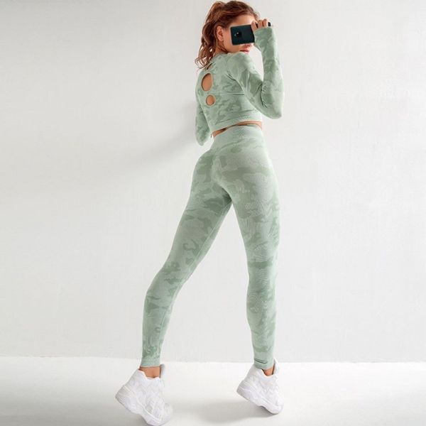 AprilGrass Brand Sports Wear For Women Gym Yoga Set 2 Piece Fitness Leggings Top Seamless Camouflage Suit High Elastic Workout Sportwear
AprilGrass Brand Sports Wear For Women Gym Yoga Set 2 Piece Fitness Leggings Top Seamless Camouflage Suit High Elastic Workout Sportwear