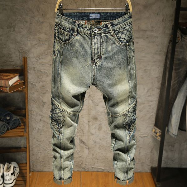 autumn casual jeans men's straight european and american style fashion old retro embroidery stitching trousers men jeans taoh, Blue
autumn casual jeans men's straight european and american style fashion old retro embroidery stitching trousers men jeans taoh, Blue