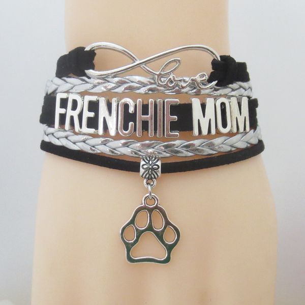 fashion infinity love frenchie mom charm leather bracelet wrap bracelets bangles women jewelry pet theme custom, Golden;silver
fashion infinity love frenchie mom charm leather bracelet wrap bracelets bangles women jewelry pet theme custom, Golden;silver