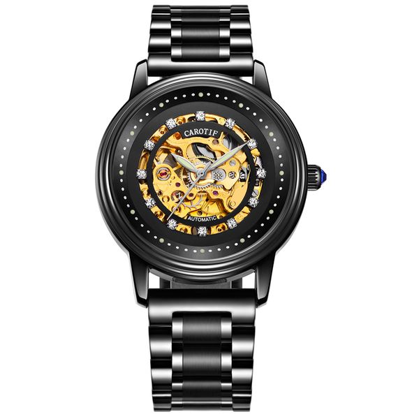 carotif 2019 new fully automatic mechanical watch hollow men's watch black men's waterproof night light, Slivery;brown
carotif 2019 new fully automatic mechanical watch hollow men's watch black men's waterproof night light, Slivery;brown