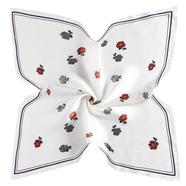 2pcs silk scarf 60cm*60cm japanese and korean style small flower korean satin ladies professional women small square shawl, Blue;gray
2pcs silk scarf 60cm*60cm japanese and korean style small flower korean satin ladies professional women small square shawl, Blue;gray