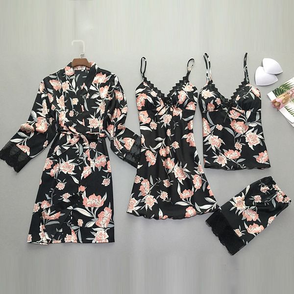 qweek 2 pieces/set womens pajamas satin lace pajamas women summer 2019 pyjama mujer pyjamas for women sleepwear female, Black;red
qweek 2 pieces/set womens pajamas satin lace pajamas women summer 2019 pyjama mujer pyjamas for women sleepwear female, Black;red