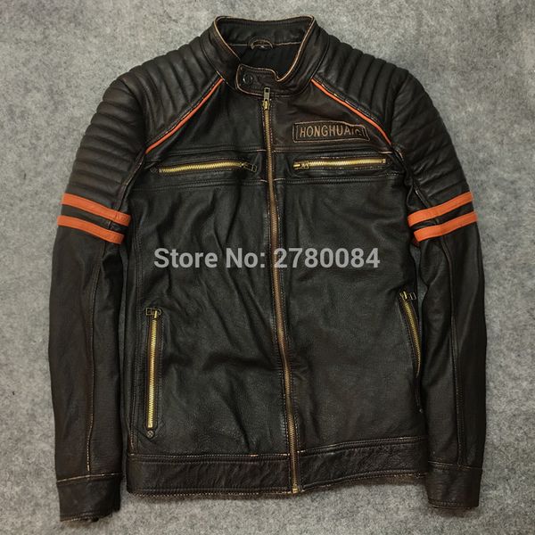men's leather & faux factory cowhide jackets for man genuine motorecycle jacket punk short male real animal coat spring, Black
men's leather & faux factory cowhide jackets for man genuine motorecycle jacket punk short male real animal coat spring, Black