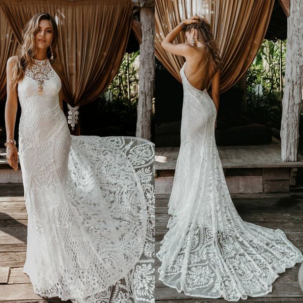 2020 new mermaid wedding dresses jewel neck backless lace appliqued beach wedding dress custom made plus size bridal gowns, White
2020 new mermaid wedding dresses jewel neck backless lace appliqued beach wedding dress custom made plus size bridal gowns, White
