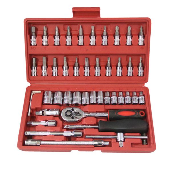 46pcs/set carbon steel combination tool wrench set car repair tool sets batch head ratchet socket spanner screwdriver socket set
46pcs/set carbon steel combination tool wrench set car repair tool sets batch head ratchet socket spanner screwdriver socket set