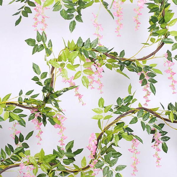 longth fake flower string artificial wisteria vine flower rattan wall hanging decor simulation fake flower head vines wedding decorations
longth fake flower string artificial wisteria vine flower rattan wall hanging decor simulation fake flower head vines wedding decorations