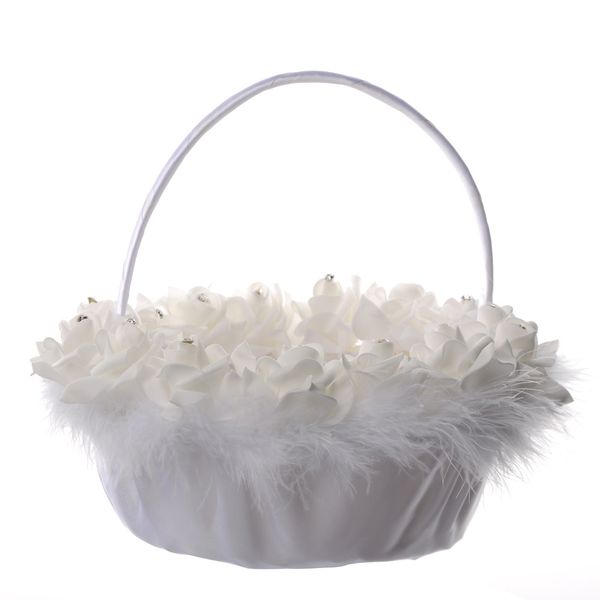 new-wedding flower girl basket lace flower girl basket western wedding candy storage romantic cute decor wedding supplies 23cm 
new-wedding flower girl basket lace flower girl basket western wedding candy storage romantic cute decor wedding supplies 23cm