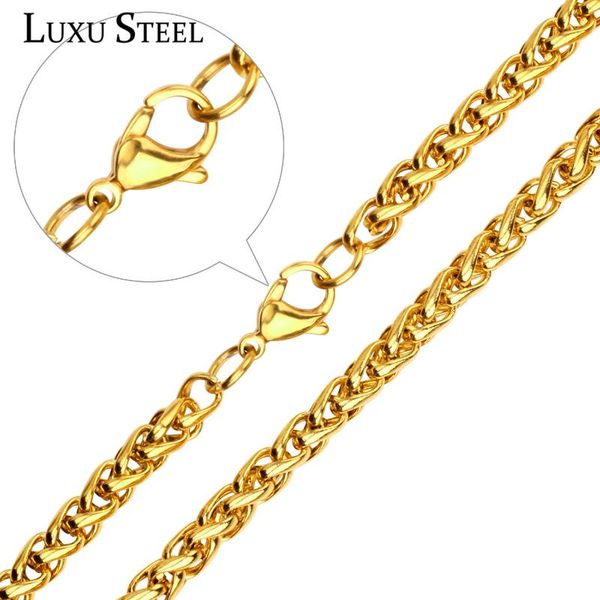 luxusteel 18inch chains necklaces for women men stainless steel gold color width 3mm colars jewelry accessories bijoux female, Silver
luxusteel 18inch chains necklaces for women men stainless steel gold color width 3mm colars jewelry accessories bijoux female, Silver
