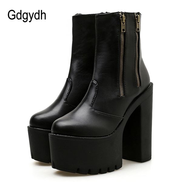 gdgydh 2019 women ankle leather boots ultra high platform heels black high heels female shoes rubber sole zipper casual shoes
gdgydh 2019 women ankle leather boots ultra high platform heels black high heels female shoes rubber sole zipper casual shoes