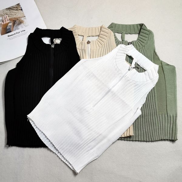 knitted tank short knitting vest tanks backless sleeveless t-shirt women camis solid show belly button fitness shirts, White
knitted tank short knitting vest tanks backless sleeveless t-shirt women camis solid show belly button fitness shirts, White
