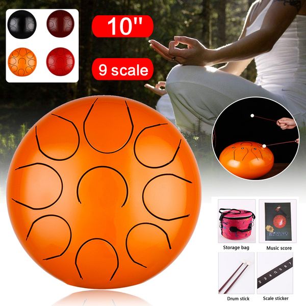HandPan 10 "9 стальных барабанов Набор ударных барабан с бесплатной сумкой + Подставки
HandPan 10 "9 стальных барабанов Набор ударных барабан с бесплатной сумкой + Подставки