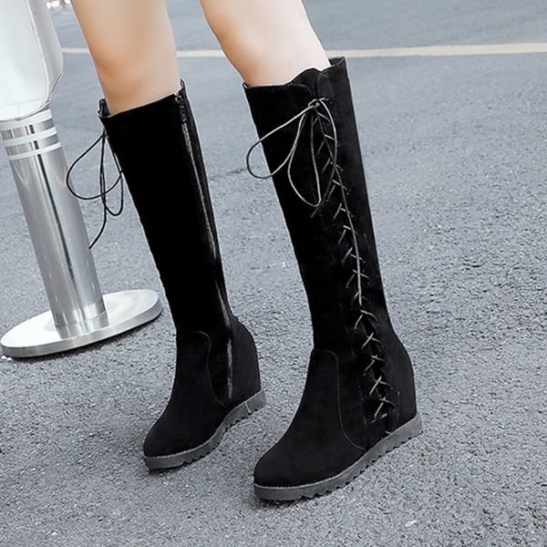 fashion cross-tied woman boots zipper keep warm winter boots women knee high long woman shoes new 2020 wedges, Black
fashion cross-tied woman boots zipper keep warm winter boots women knee high long woman shoes new 2020 wedges, Black
