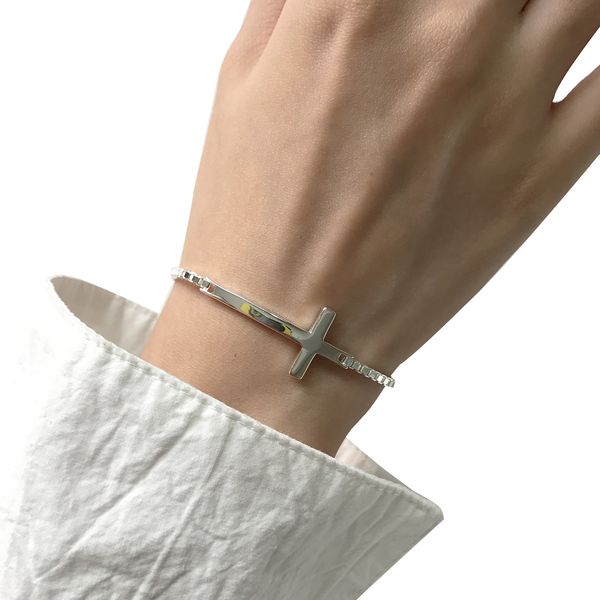 s925 sterling silver bracelets cross jewelry 2mm thick box chain geometric simplicity premium bracelet, Golden;silver
s925 sterling silver bracelets cross jewelry 2mm thick box chain geometric simplicity premium bracelet, Golden;silver