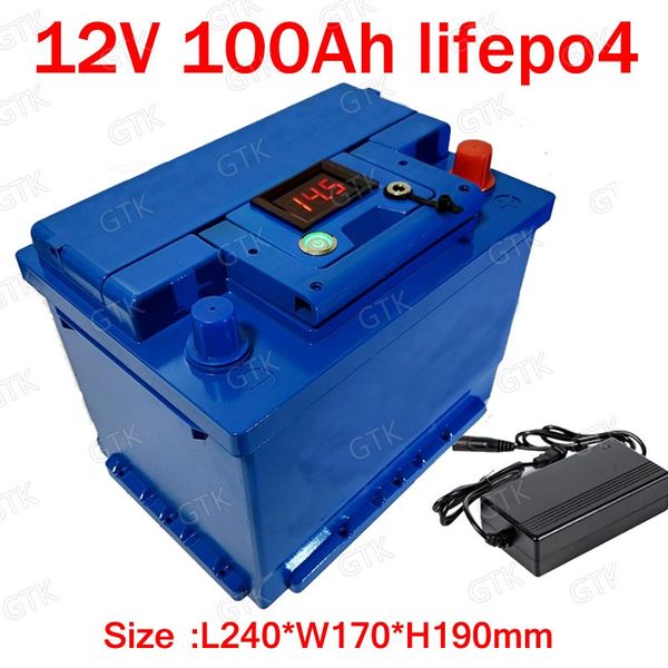 GTK lithium 12V 100AH lifepo4 battery with 100A BMS 4S 12.8V for 1200W backup power inverter RV boat MPPT Solar AGV +10A Charger
GTK lithium 12V 100AH lifepo4 battery with 100A BMS 4S 12.8V for 1200W backup power inverter RV boat MPPT Solar AGV +10A Charger